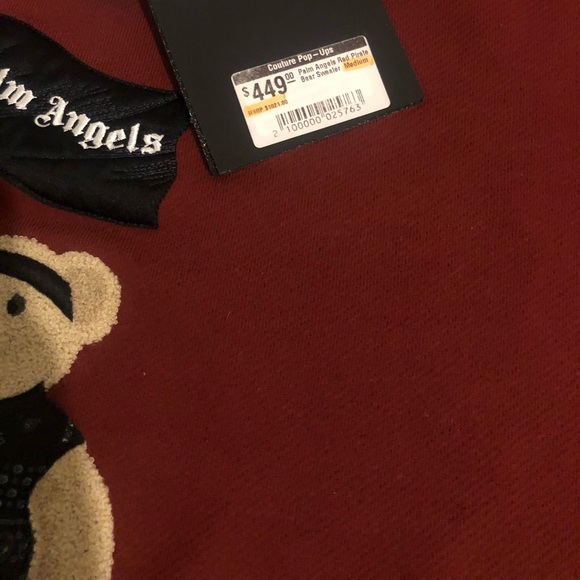 Palm Angels Pirate Bear Sweatshirt (100%Real Authentic) - Picture 2 of 5